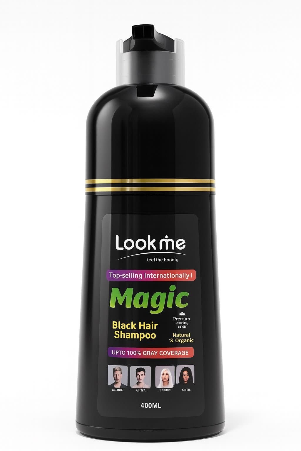 Magic Black Hair Shampoo   400ML  thumbnail 2